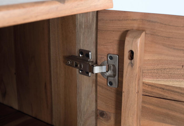 GINER Y COLOMER Aparador de 4 puertas en madera de acacia Natural